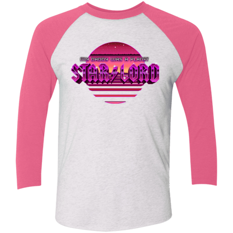 T-Shirts Heather White/Vintage Pink / X-Small Starlord Summer Triblend 3/4 Sleeve