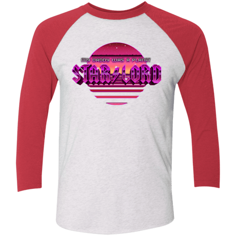 T-Shirts Heather White/Vintage Red / X-Small Starlord Summer Triblend 3/4 Sleeve
