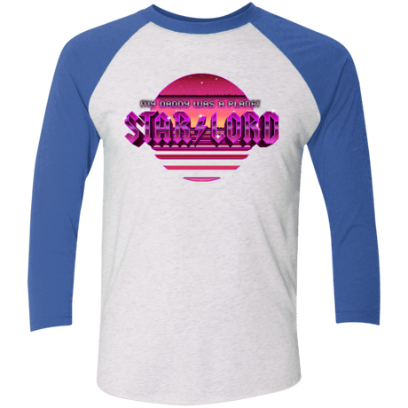 T-Shirts Heather White/Vintage Royal / X-Small Starlord Summer Triblend 3/4 Sleeve