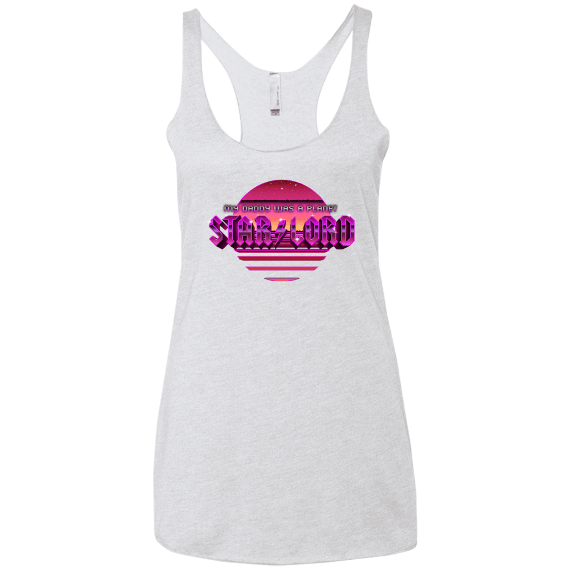 T-Shirts Heather White / X-Small Starlord Summer Women's Triblend Racerback Tank