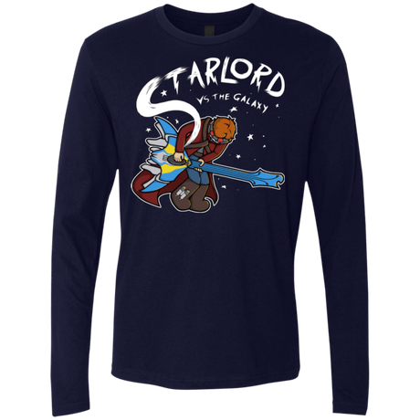 T-Shirts Midnight Navy / Small Starlord vs The Galaxy Men's Premium Long Sleeve