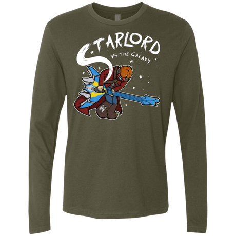 T-Shirts Military Green / Small Starlord vs The Galaxy Men's Premium Long Sleeve