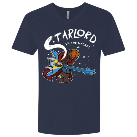 T-Shirts Midnight Navy / X-Small Starlord vs The Galaxy Men's Premium V-Neck
