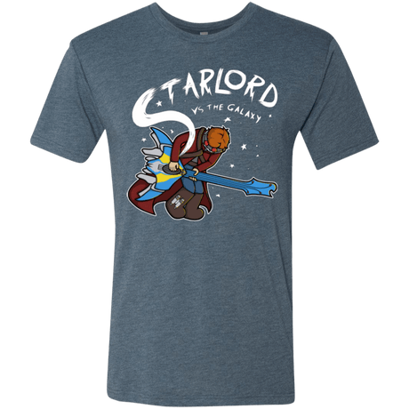T-Shirts Indigo / Small Starlord vs The Galaxy Men's Triblend T-Shirt