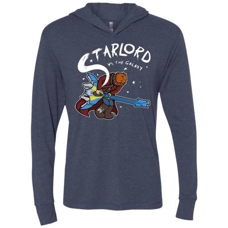 T-Shirts Vintage Navy / X-Small Starlord vs The Galaxy Triblend Long Sleeve Hoodie Tee