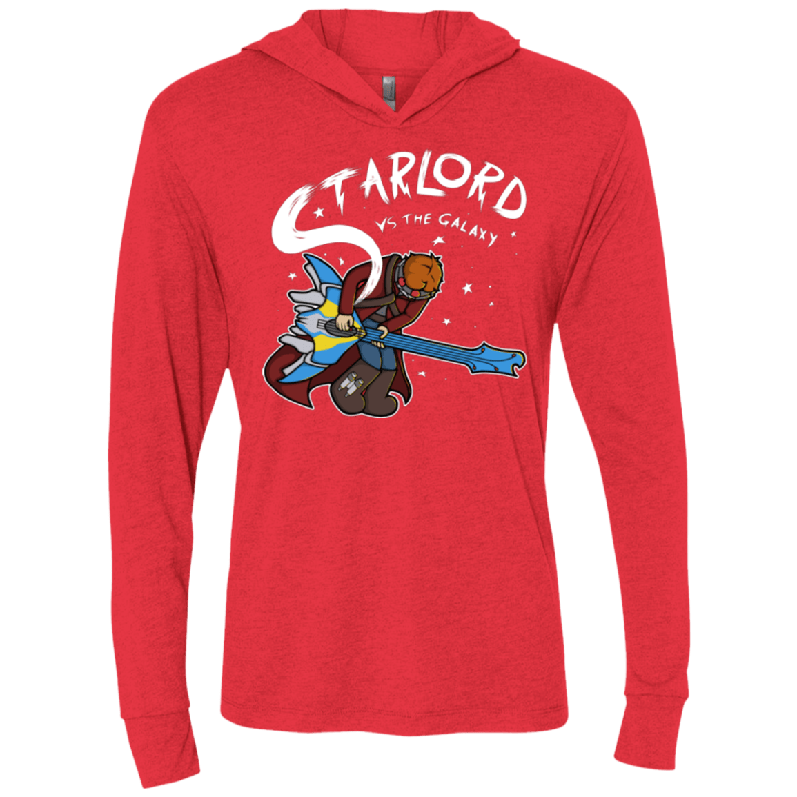 T-Shirts Vintage Red / X-Small Starlord vs The Galaxy Triblend Long Sleeve Hoodie Tee