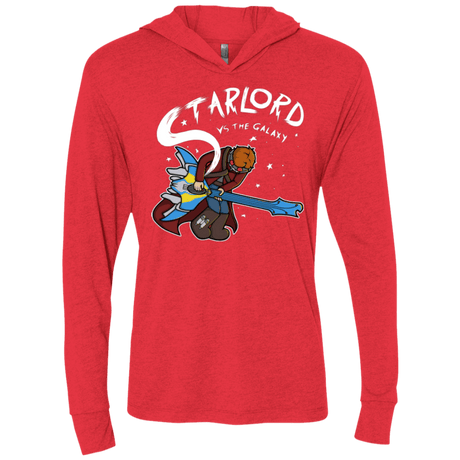 T-Shirts Vintage Red / X-Small Starlord vs The Galaxy Triblend Long Sleeve Hoodie Tee