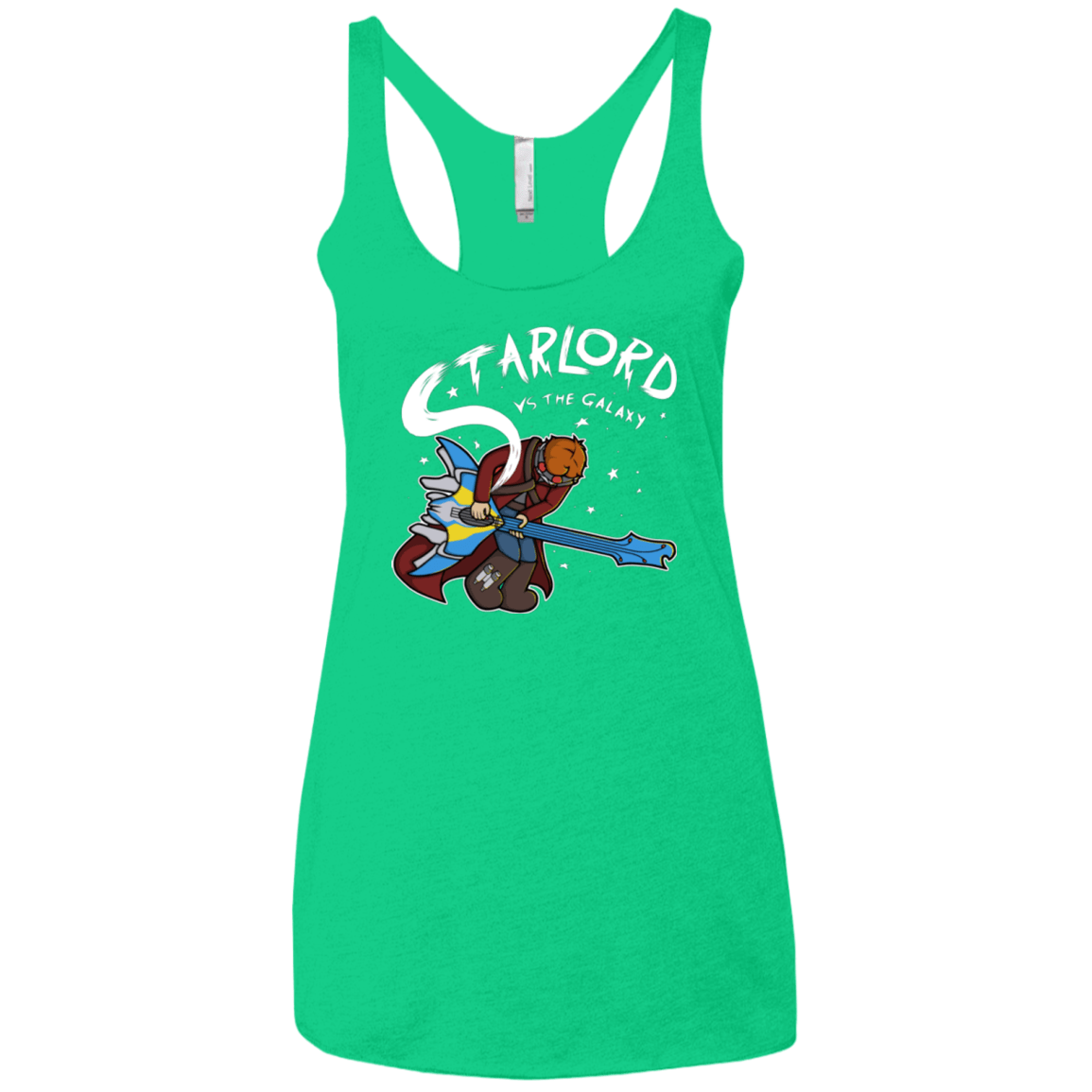 T-Shirts Envy / X-Small Starlord vs The Galaxy Women's Triblend Racerback Tank