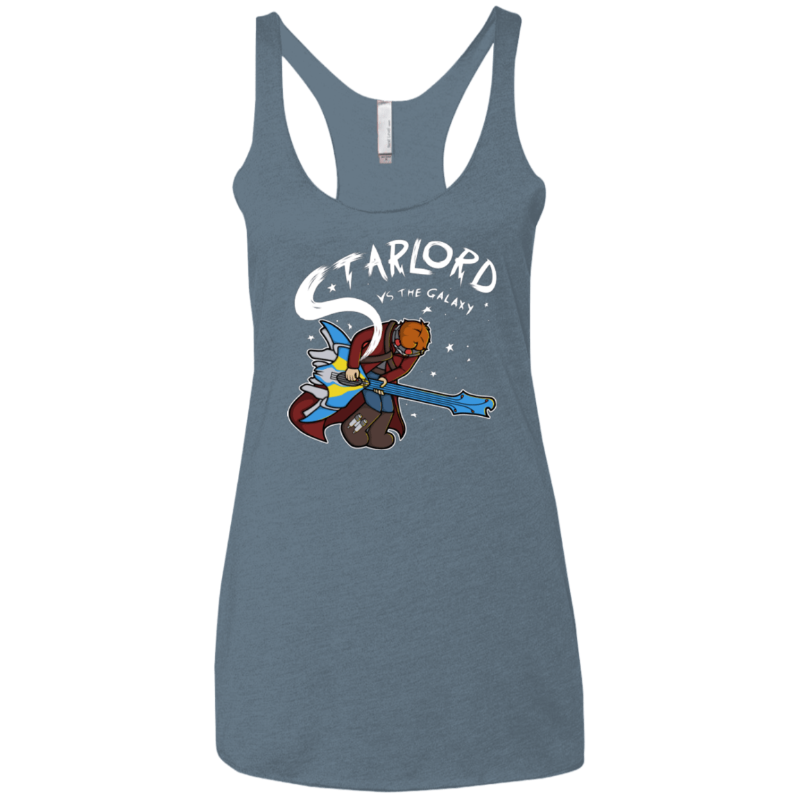 T-Shirts Indigo / X-Small Starlord vs The Galaxy Women's Triblend Racerback Tank