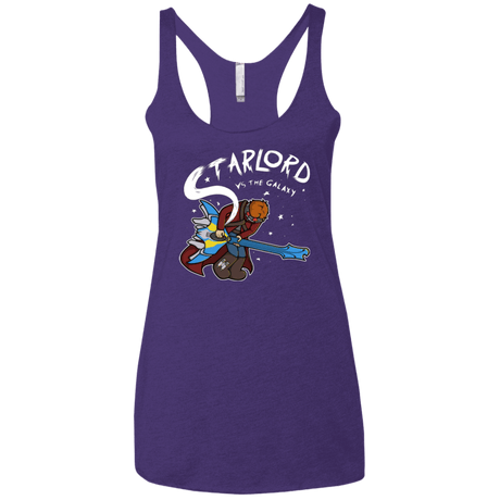 T-Shirts Purple / X-Small Starlord vs The Galaxy Women's Triblend Racerback Tank