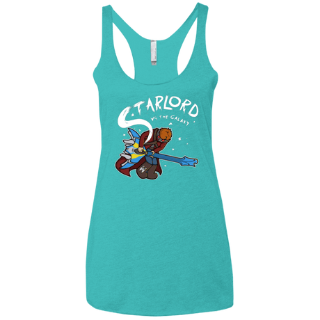 T-Shirts Tahiti Blue / X-Small Starlord vs The Galaxy Women's Triblend Racerback Tank