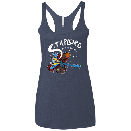 T-Shirts Vintage Navy / X-Small Starlord vs The Galaxy Women's Triblend Racerback Tank