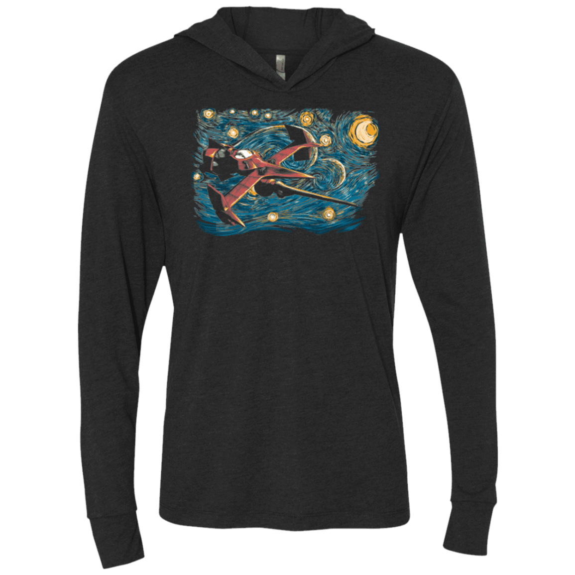 T-Shirts Vintage Black / X-Small Starry Cowboy Triblend Long Sleeve Hoodie Tee