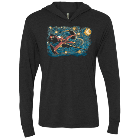 T-Shirts Vintage Black / X-Small Starry Cowboy Triblend Long Sleeve Hoodie Tee