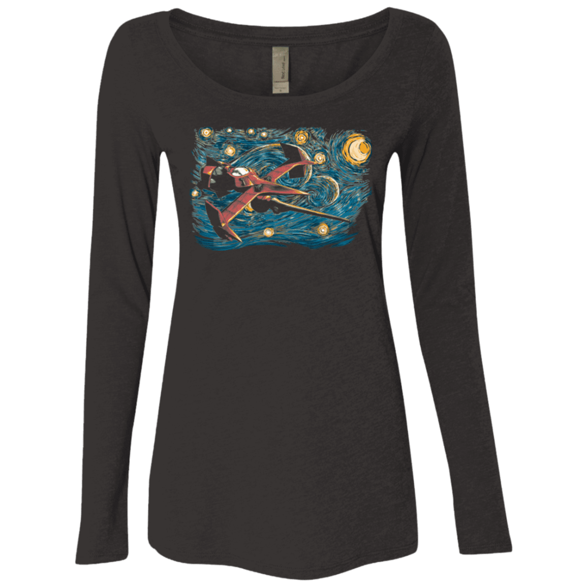 T-Shirts Vintage Black / Small Starry Cowboy Women's Triblend Long Sleeve Shirt