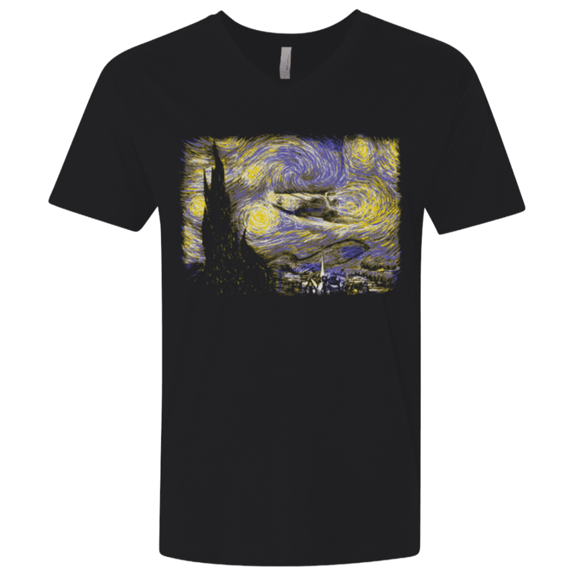 T-Shirts Black / X-Small Starry Delorean Men's Premium V-Neck