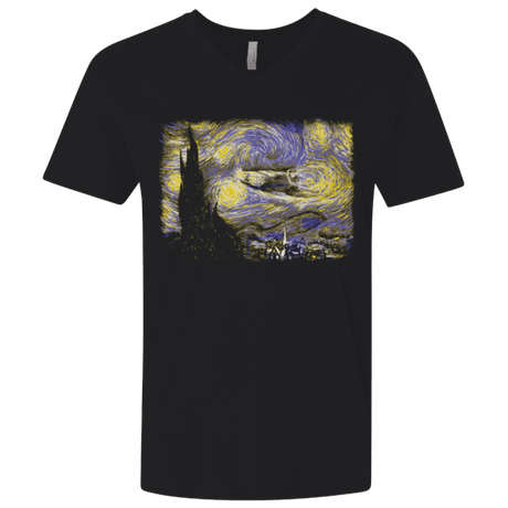 T-Shirts Black / X-Small Starry Delorean Men's Premium V-Neck