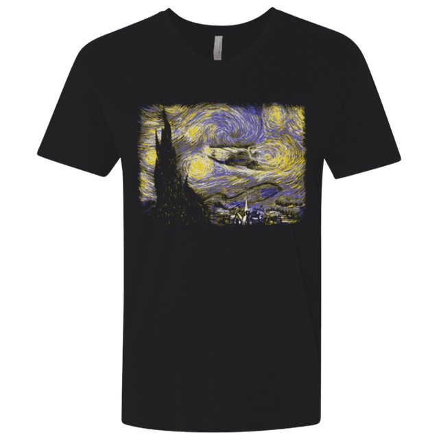 T-Shirts Black / X-Small Starry Delorean Men's Premium V-Neck