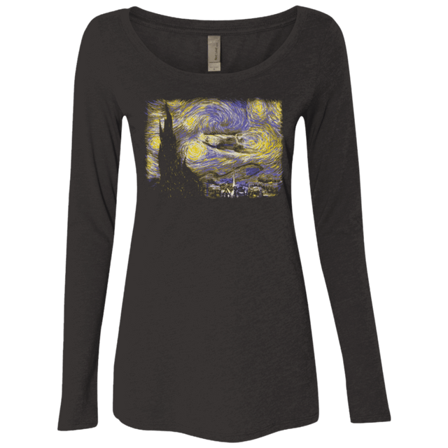 T-Shirts Vintage Black / Small Starry Delorean Women's Triblend Long Sleeve Shirt
