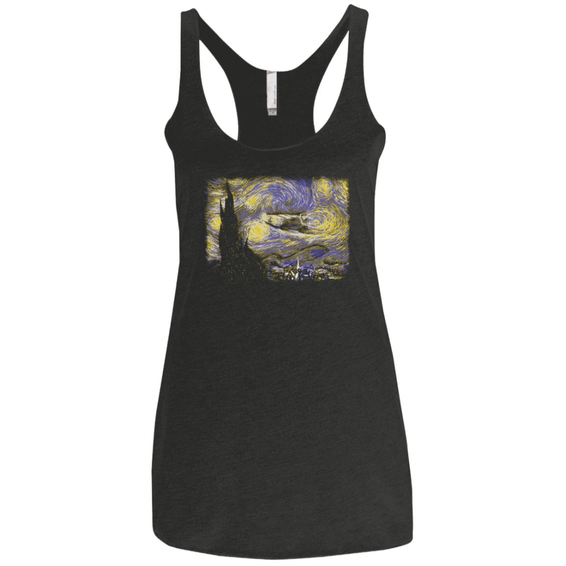 T-Shirts Vintage Black / X-Small Starry Delorean Women's Triblend Racerback Tank
