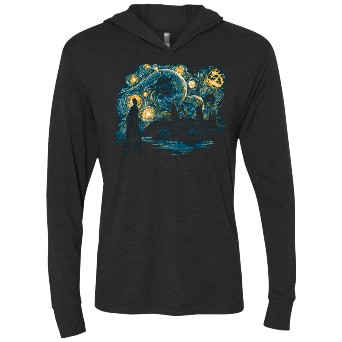 T-Shirts Vintage Black / X-Small Starry Dementors Triblend Long Sleeve Hoodie Tee