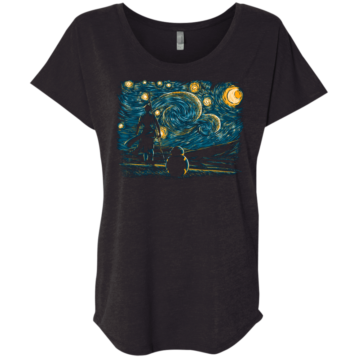 T-Shirts Vintage Black / X-Small Starry Desert Triblend Dolman Sleeve