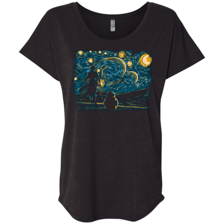 T-Shirts Vintage Black / X-Small Starry Desert Triblend Dolman Sleeve