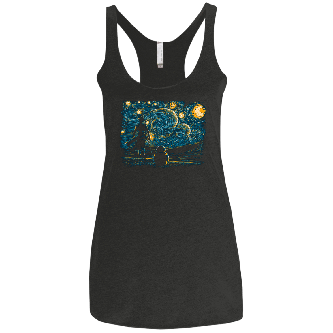 T-Shirts Vintage Black / X-Small Starry Desert Women's Triblend Racerback Tank