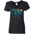 T-Shirts Black / S Starry Desert Women's V-Neck T-Shirt