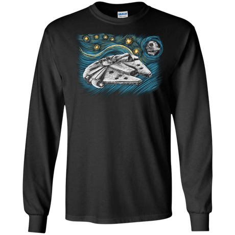 T-Shirts Black / S Starry Falcon Men's Long Sleeve T-Shirt