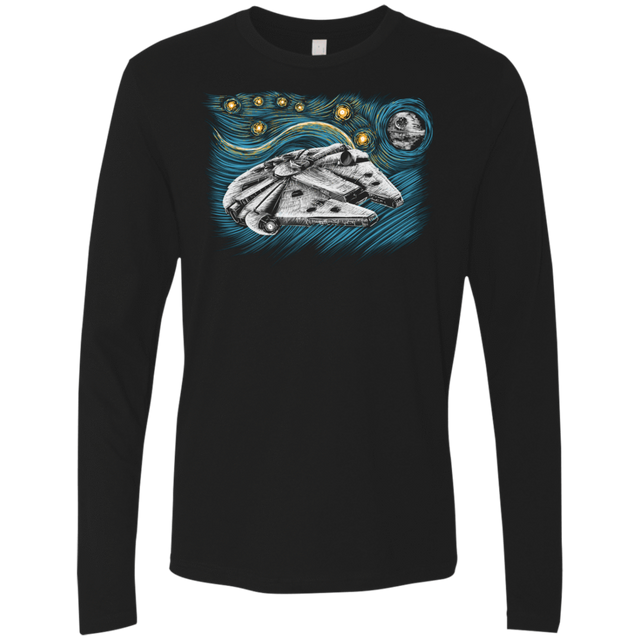 T-Shirts Black / S Starry Falcon Men's Premium Long Sleeve