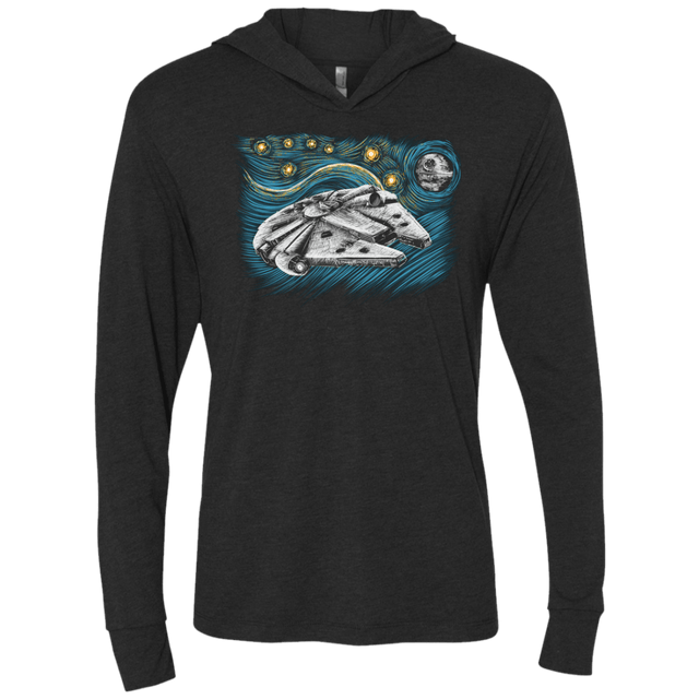 T-Shirts Vintage Black / X-Small Starry Falcon Triblend Long Sleeve Hoodie Tee