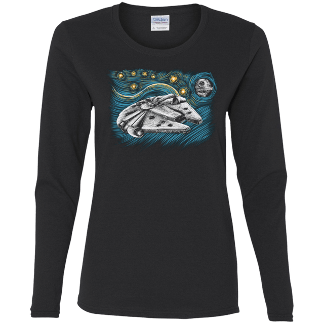 T-Shirts Black / S Starry Falcon Women's Long Sleeve T-Shirt