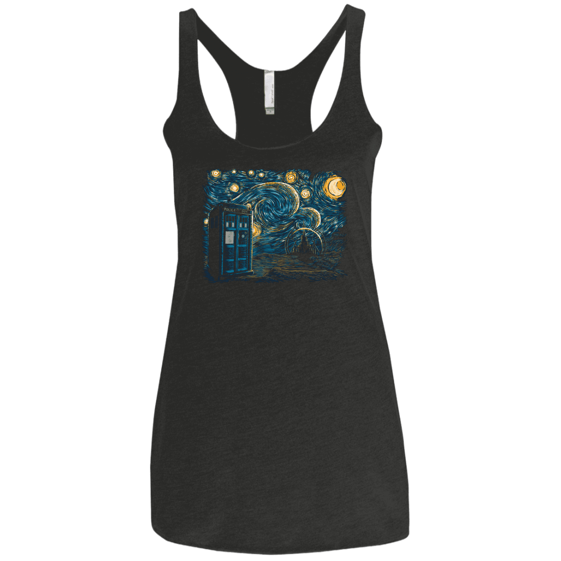 T-Shirts Vintage Black / X-Small Starry Gallifrey Women's Triblend Racerback Tank