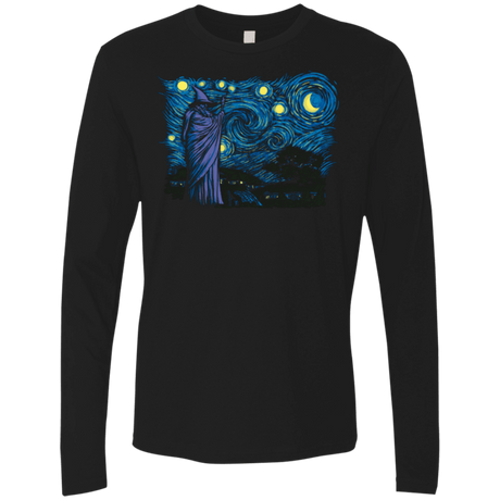 T-Shirts Black / Small Starry Hobbiton Men's Premium Long Sleeve