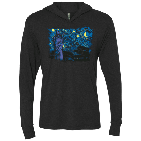 T-Shirts Vintage Black / X-Small Starry Hobbiton Triblend Long Sleeve Hoodie Tee