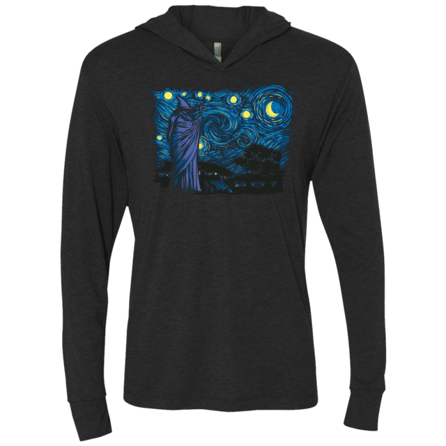T-Shirts Vintage Black / X-Small Starry Hobbiton Triblend Long Sleeve Hoodie Tee