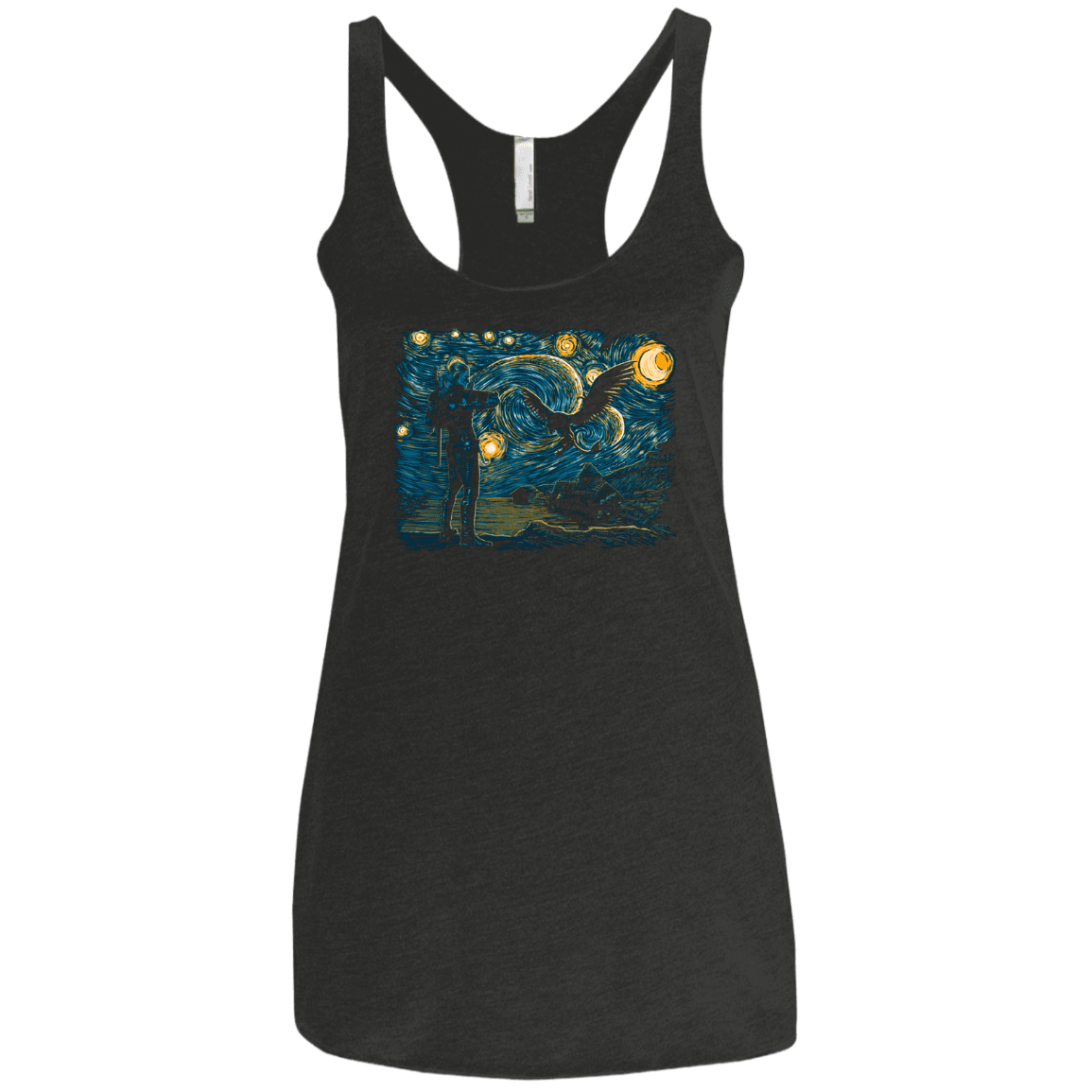 T-Shirts Vintage Black / X-Small Starry Hunt Women's Triblend Racerback Tank