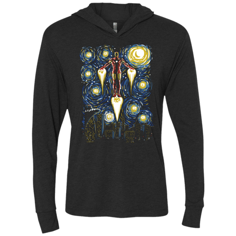 T-Shirts Vintage Black / X-Small Starry Iron Triblend Long Sleeve Hoodie Tee
