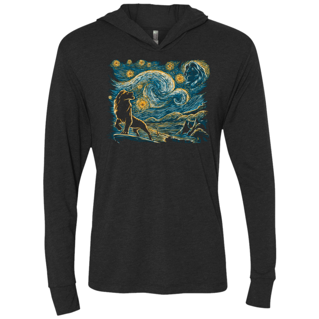 T-Shirts Vintage Black / X-Small Starry King Triblend Long Sleeve Hoodie Tee