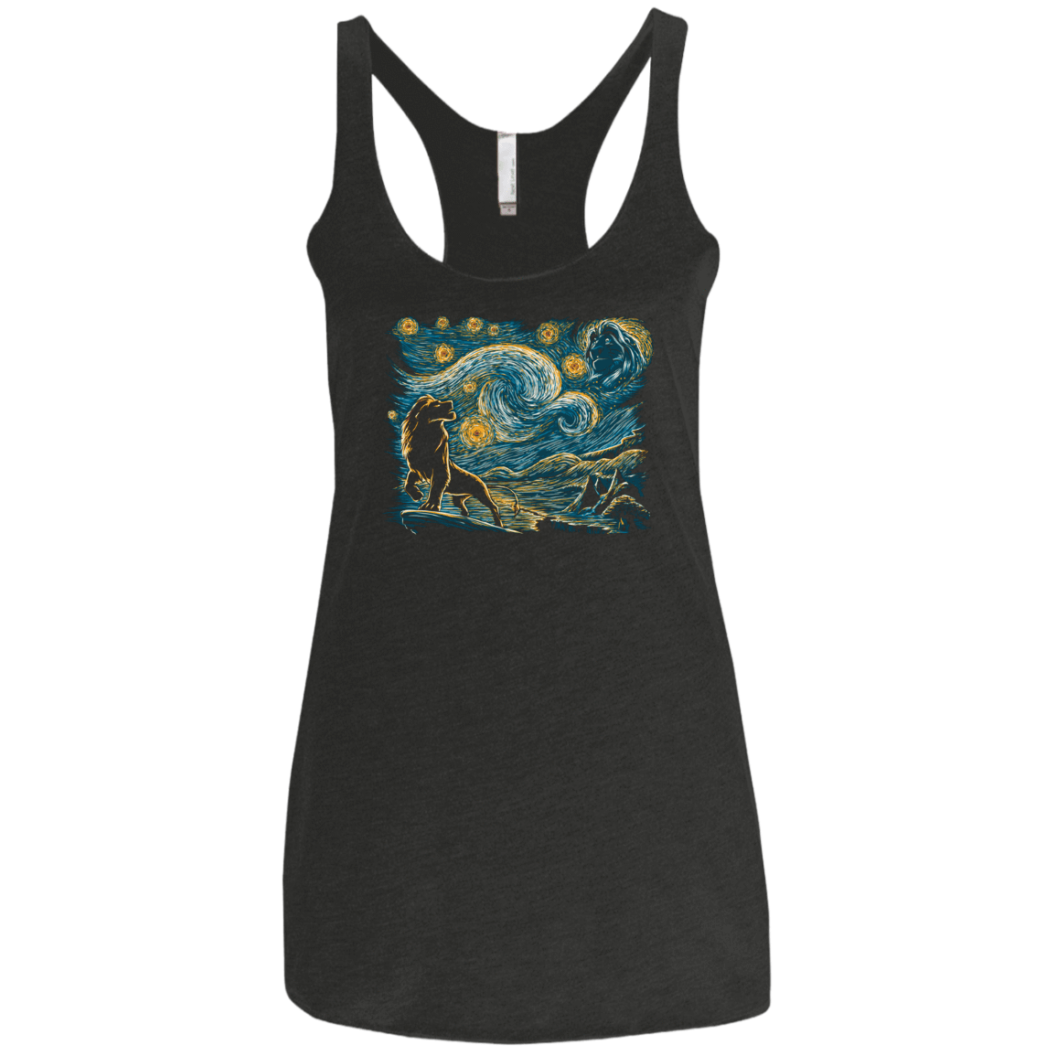 T-Shirts Vintage Black / X-Small Starry King Women's Triblend Racerback Tank