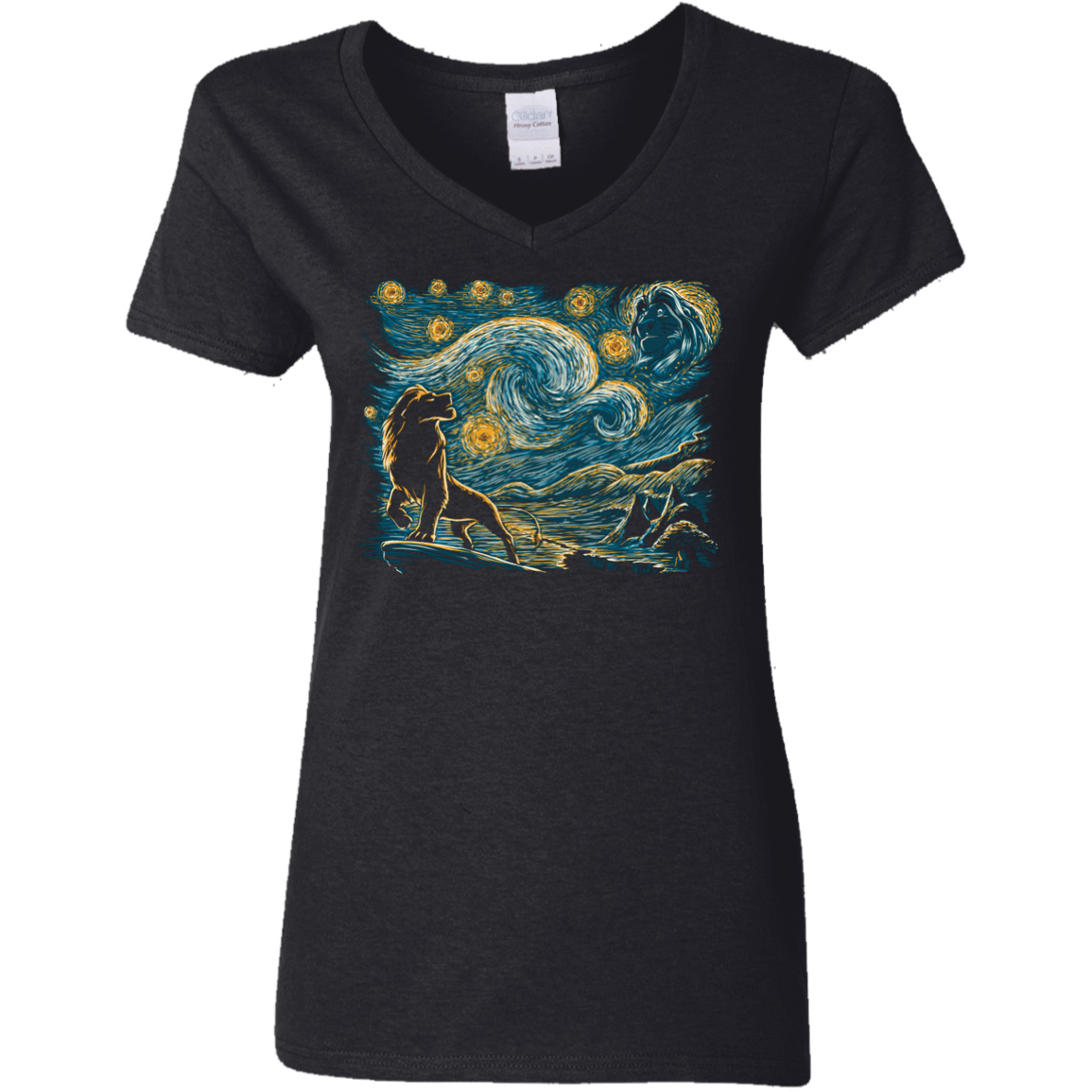 T-Shirts Black / S Starry King Women's V-Neck T-Shirt