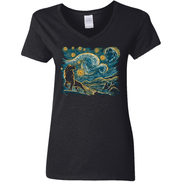 T-Shirts Black / S Starry King Women's V-Neck T-Shirt