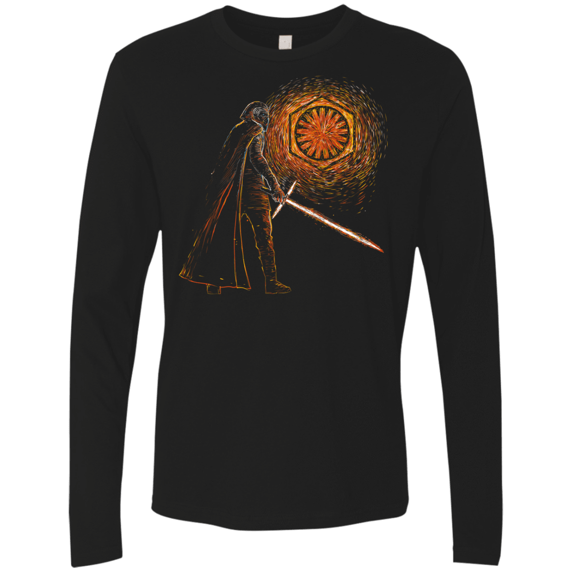 T-Shirts Black / Small Starry knights Kylo Men's Premium Long Sleeve