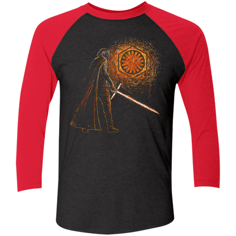 T-Shirts Vintage Black/Vintage Red / X-Small Starry knights Kylo Men's Triblend 3/4 Sleeve