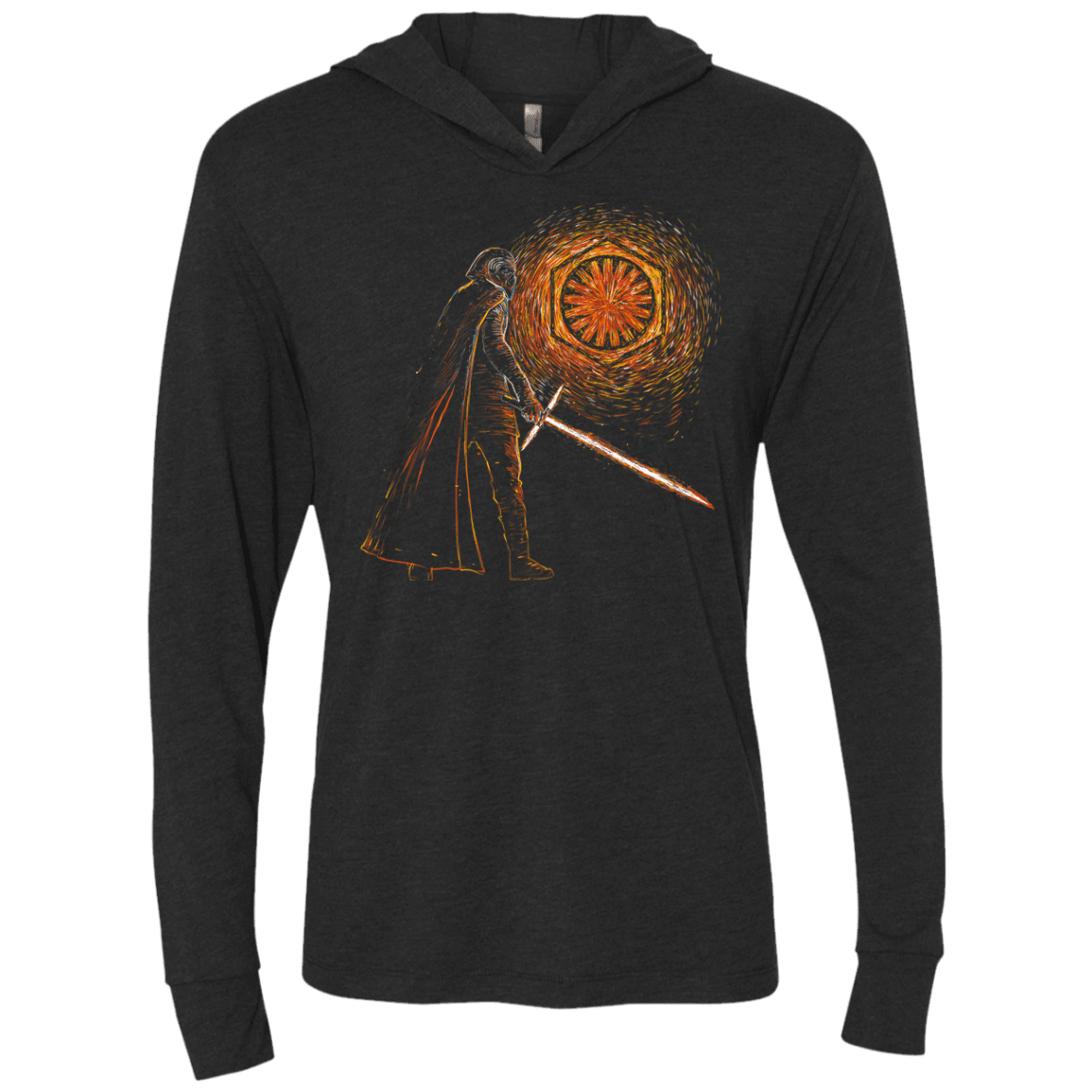 T-Shirts Vintage Black / X-Small Starry knights Kylo Triblend Long Sleeve Hoodie Tee