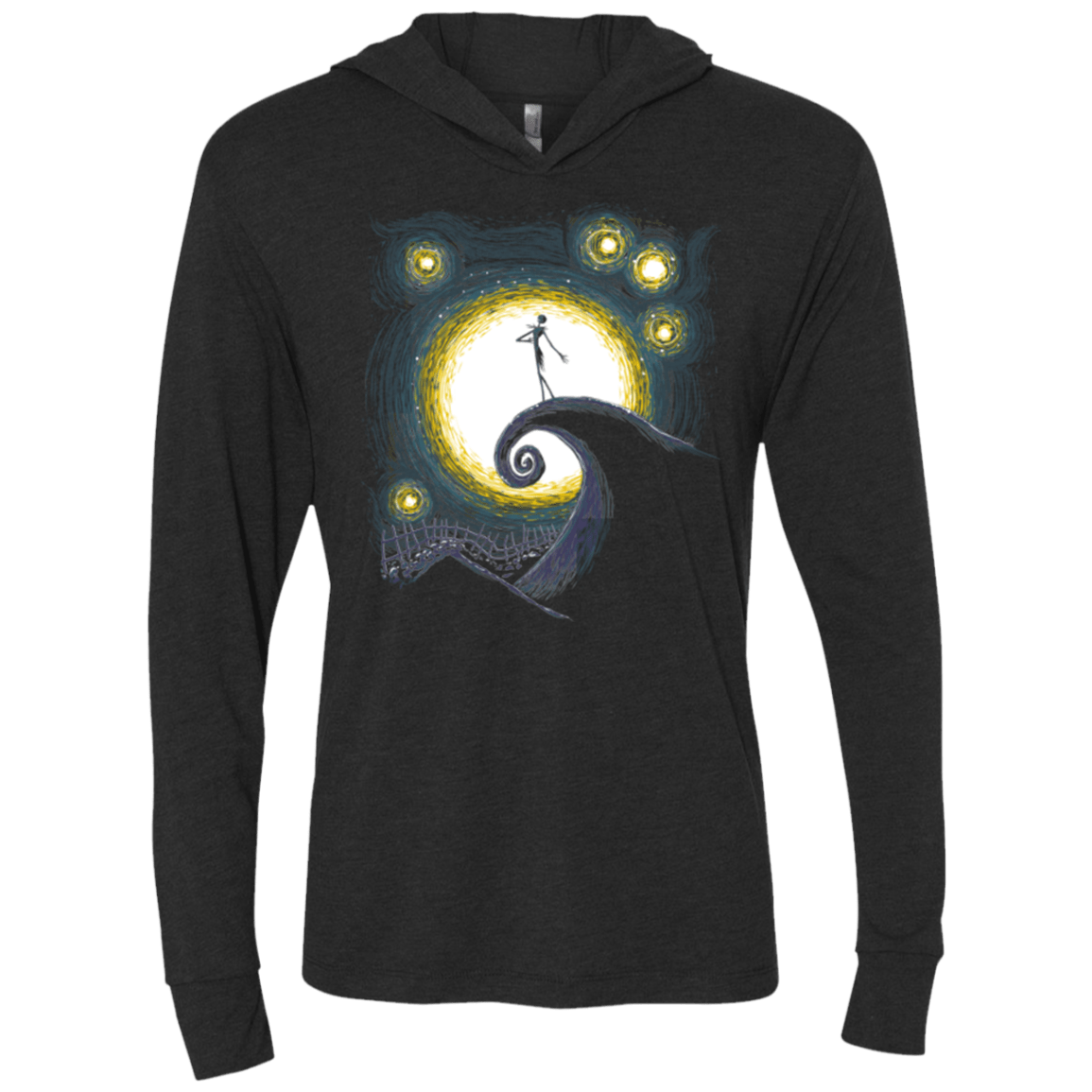 T-Shirts Vintage Black / X-Small Starry Nightmare Triblend Long Sleeve Hoodie Tee
