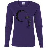 T-Shirts Purple / S Starry Penquin Women's Long Sleeve T-Shirt