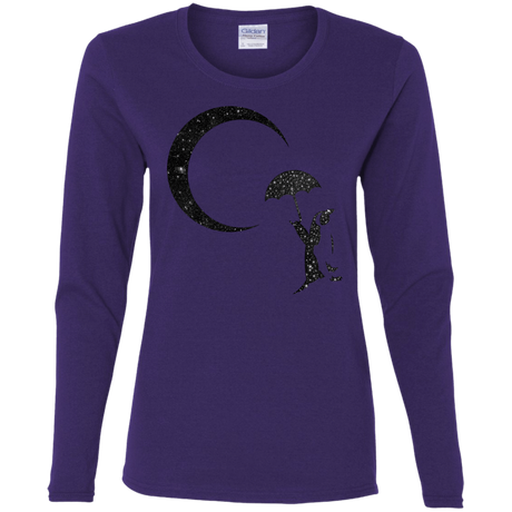 T-Shirts Purple / S Starry Penquin Women's Long Sleeve T-Shirt