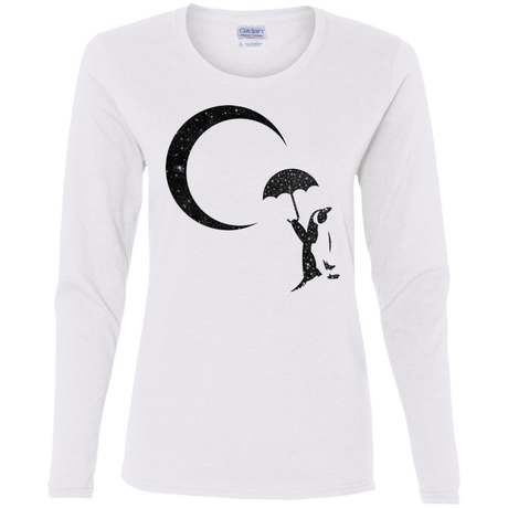 T-Shirts White / S Starry Penquin Women's Long Sleeve T-Shirt